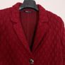 Frank Walder Dark Red Burgundy Diamond Quilted Button-Up Blazer Jacket 14UK/42EU Image 9