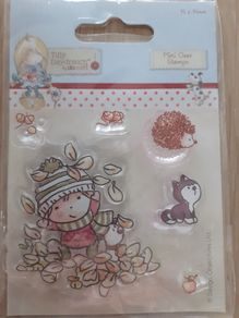 Seasonal themed cute stamp set - animals, nature, autumn-winter