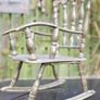 Vintage brass rocking chair, dolls, Teddy bear chair H 6,5" 4 x 5" Image 6