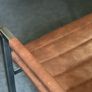 designer industrial cognac leather armchair Image 4