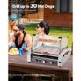 Hot Dog Roller, 30 Hot Dog 11 Rollers, Stainless Steel Sausage Grill Cooker, 2200W Commercial Hot Dog Machine with Dual Temp Control, Cover, Side Storage Box, Removable Shelf & Oil Drip Tray Image 5