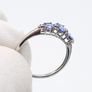 Vintage Sterling Silver And Tanzanite Ring Image 6