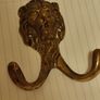 Lion Head Hooks Hangers Antique Brass Image 5