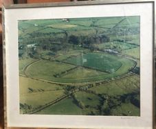 Two framed aerial photographs of Jim Bolger s stud