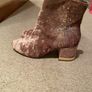 Pink Velet Gold Heel Ankle Boots UK5 Image 2