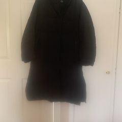 Uniqlo full-length black puffer coat (XS) Like new