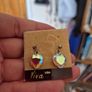 Vintage Crystal Heart Earrings Image 9