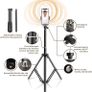 FREE EXPRESS SHIPPING  10" with 67" Extended Tripod Stand & Phone Holder for YouTube Video, Camera Led Ring Light for Streaming, Makeup, Selfie Photography Compatible with iPhone Android Image 5