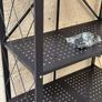 Black Metal Shelf  5 Tier  Pop Up  With Wheels  Brand New Image 3