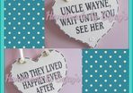 Double sided hearts personalised for wedding sign plaque