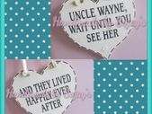 Double sided hearts personalised for wedding sign plaque