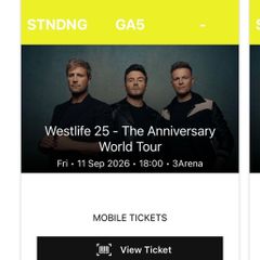 westlife Tickets
