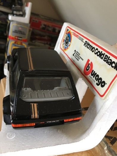 Fiat Ritmo Gold Black Scale 1/24 Rare Burago Year 1984