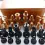 Antique  Chess Set 1930s-40s European Hand Carved Boxwood Complete 32 Pieces Image 3