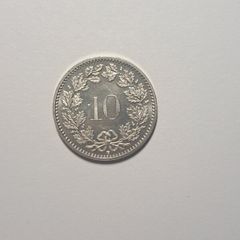 Switzerland 10 rappen coin