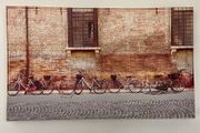 Wall art print canvas modern poster painting wooden frame vintage bicycle cycling riders