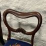 A pair of Victorian mahogany balloon back chairs with tapestry seats. Image 4