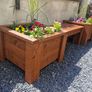wooden planter with bench Image 3