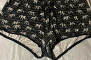 Elephant print shorts