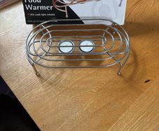 Chrome Food warmer with candles