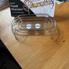 Chrome Food warmer with candles