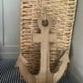 New XL rustic washed wood anchor with jute rope Image 9