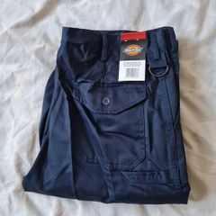 dickies r/hawk Cargo trousers Size 34/32 zip fly navy brand new with tags