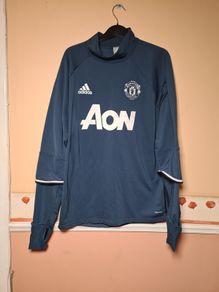 Adidas Man U Manchester United  Long Sleeve Training Top Football Jersey Size Xl Extra Large Navy 2016
