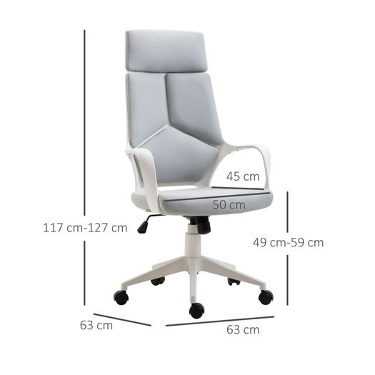 Ergonomic Office Chair Breathable Mesh Fabric 360 Swivel Computer Home with Wheels, Grey