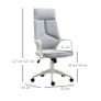 Ergonomic Office Chair Breathable Mesh Fabric 360 Swivel Computer Home with Wheels, Grey Image 2