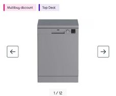 Silver dishwasher