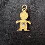 14k Gold Child necklace pendant Image 2