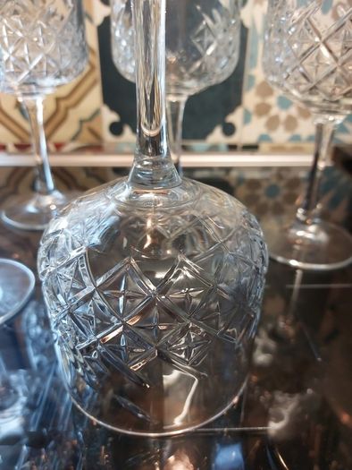 Set of 4 crystal desert glasses