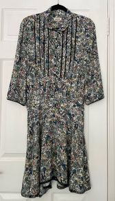 Zadig & Voltaire Raspail Crinkle Flower Dress - Size M - Floral Boho