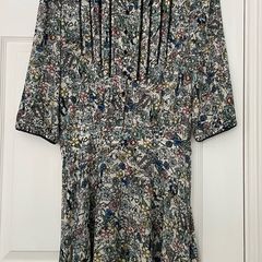 Zadig & Voltaire Raspail Crinkle Flower Dress - Size M - Floral Boho