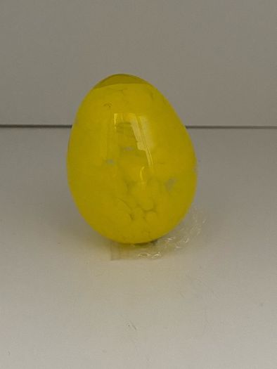 Three gorgeous art glass eggs one from Finland