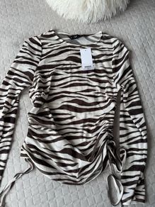 BNWT F&F Animal Print Ruched Top Size 6