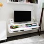 Floating 60'' TV Stand Wall Mounted Media Console Table Cabinet with 4 Storage Shelves Cable (FREE SHIPPING) Image 3