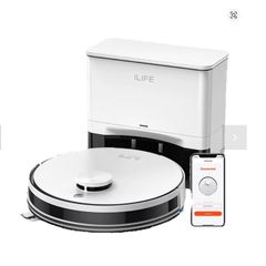 Robot Vacuum & Mop Combo 5000Pa Suction, Self-Emptying Dock
