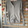 jumper Bnwt grey vneck long sleeve grey drawstring detail jumper m/l Image 8
