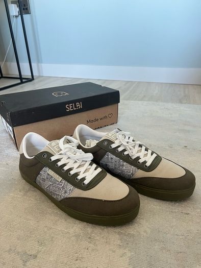 Selbi Tancredi Soft sneakers EU 43 / UK 10 | Olive & cream | New