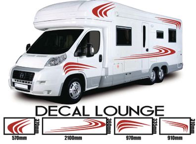 Vinyl Graphics Stickers Decals Set Camper Van Rv
