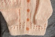 Handknit cardigan and hat 6 to 9 mths