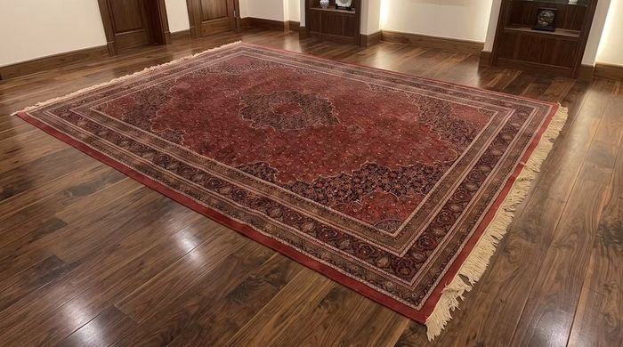 This is a good old hand knotted carpet with no wear