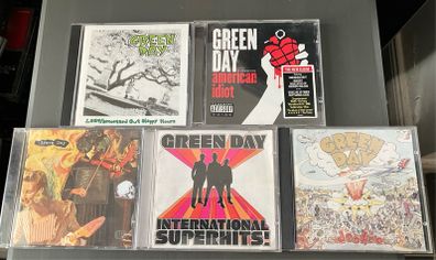 a selection of  GREEN DAY  albums