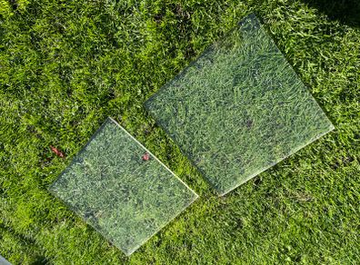 Two pieces of thick perspex