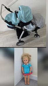 Double stroller with Generation doll