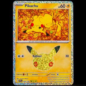 Pikachu 035/128 Holo Rare 13/30 30th Celebration Anniversary Pokemon Card
