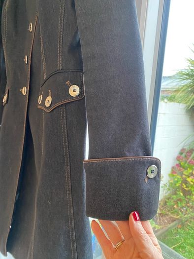Karen Millen Denim Coat Size 14