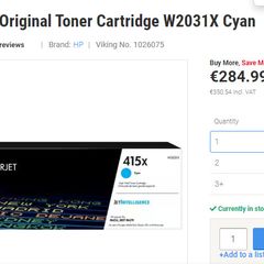 HP 415X Cyan Toners (W2031x)